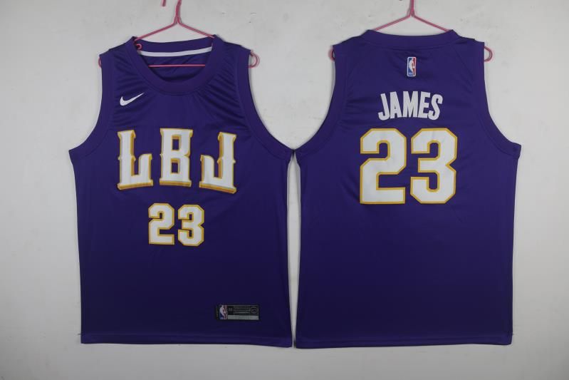 Men Los Angeles Lakers #23 James Purple Game Nike NBA Jerseys->los angeles lakers->NBA Jersey